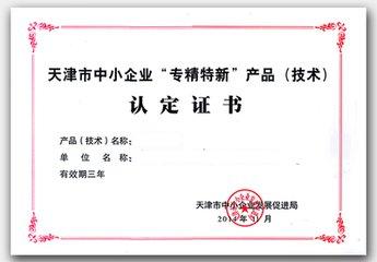 天津市中小企业专精特新产品(技术)认定项目(咨询服务)